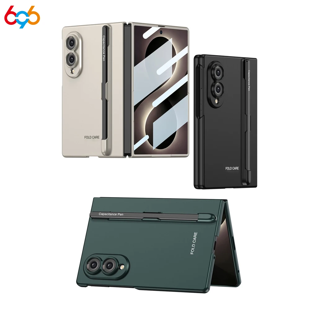 All Inclusive Foldable Phone Case Anti-fall With Capacitive Pen For Samsung Z Fold 8 Protective Case For Galaxy Z Fold 8