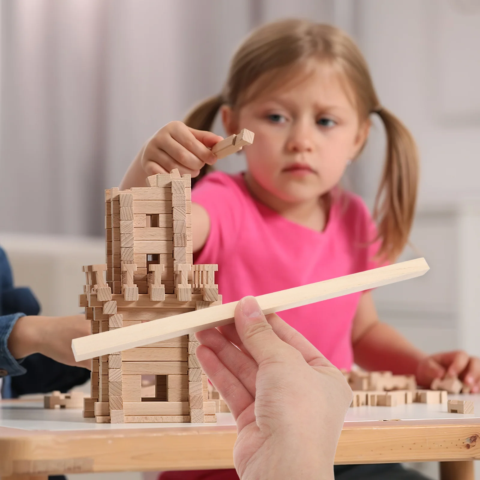 

60Pcs DIY Wood Square Dowel Rods Unfinished Hardwood Craft Sticks for Woodworking Painting Projects Supplies 25x1cm