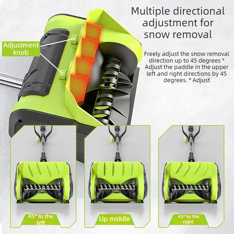 Winter Outdoor Cordless Removal Snow Sweeper Electric Foldable Clearing Snow Blower with Lithium Battery Driveway Garden Tools