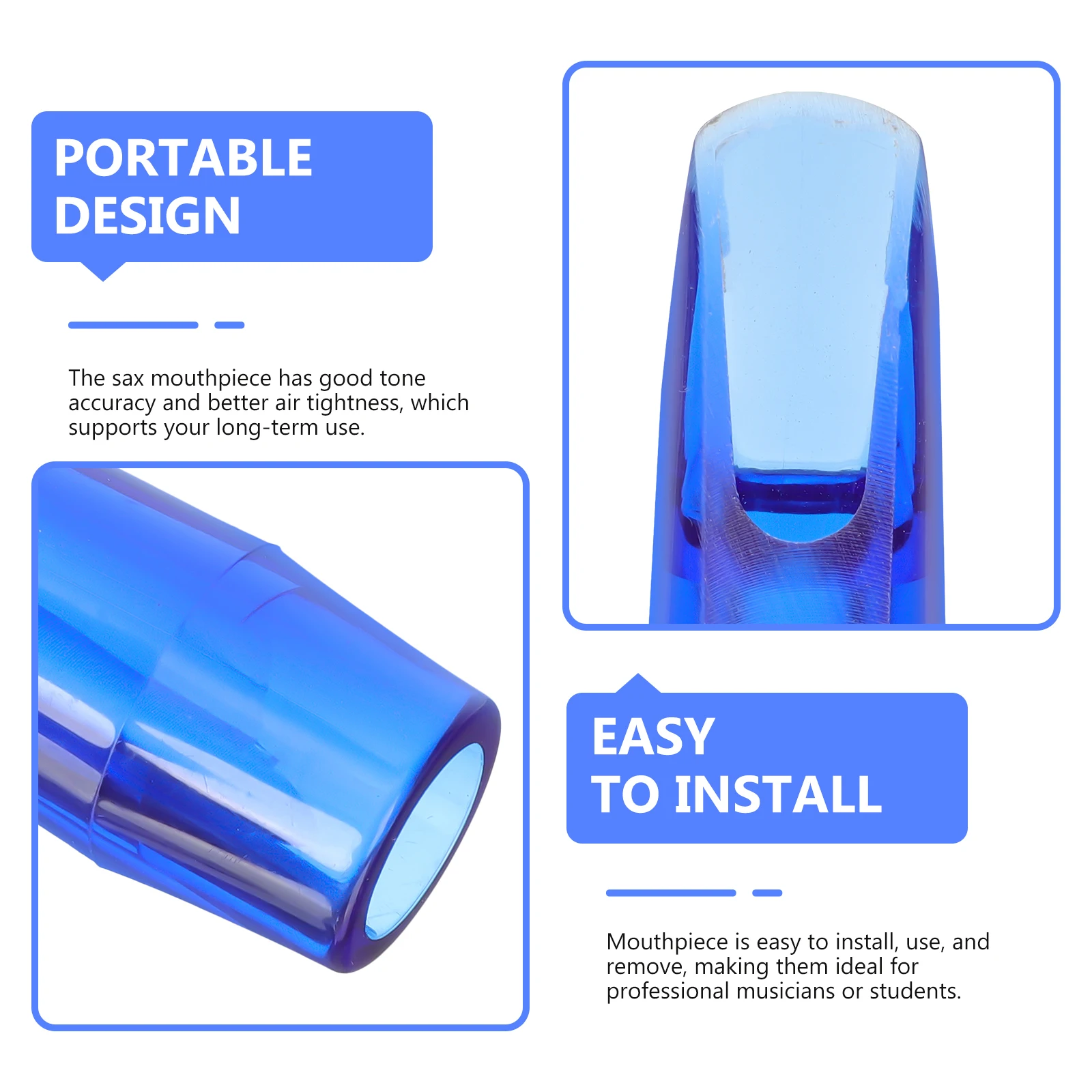 

Saxophone Mouthpiece Alto Replacement with Improved Air Tightness Compact Design for Easy Use Ideal Saxophone Parts for Students