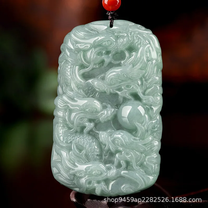 

Nine Dragons Guardian Natural MyanmaraJade Dragon Pendant Zodiac Dragon Jade Pendant Ice Jade Hanging Ornament Jade Carving Jade