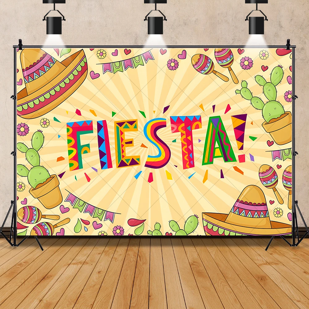 Mexican Carnival Photography Background Custom Day Of The Dead Family Party Decoration Banner Hat Flower Backdrop Photocall Prop