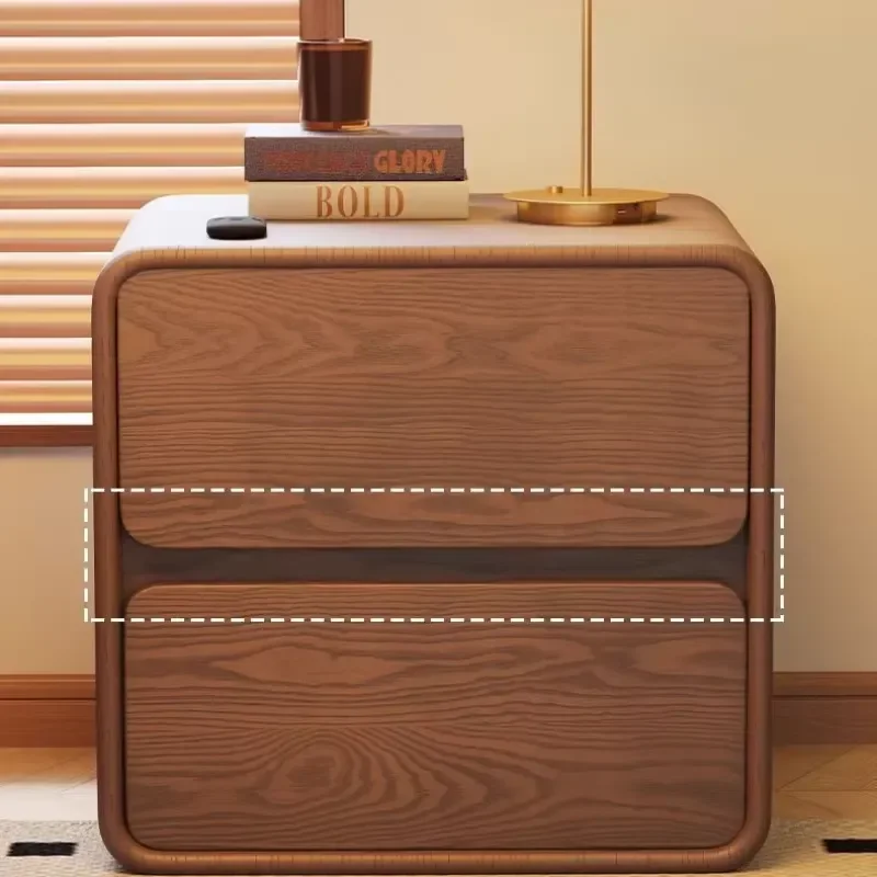 New High Quality Solid Wood Bedside Table Modern Simple Luxury Nightstand for Bedroom Living Room Apartment Storage Cabinet