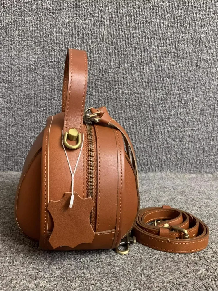 Vintage Women Designer Fashion Versatile Box Bag Genuine Leather Single Shoulder Casual Tote Handbag Ladies Office Crossbody Bag