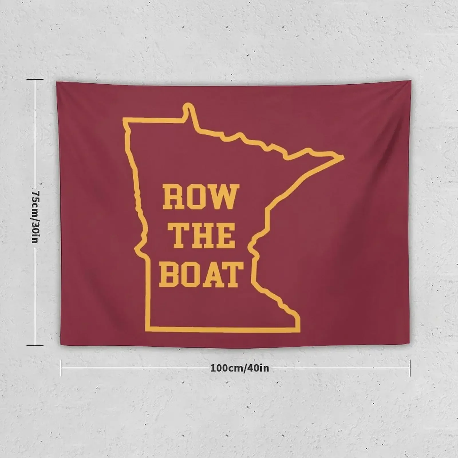 Row the Boat MN Outline Tapestry Wall Hanging Custom Carpet On The Wall Room Decoration Aesthetic Tapestry