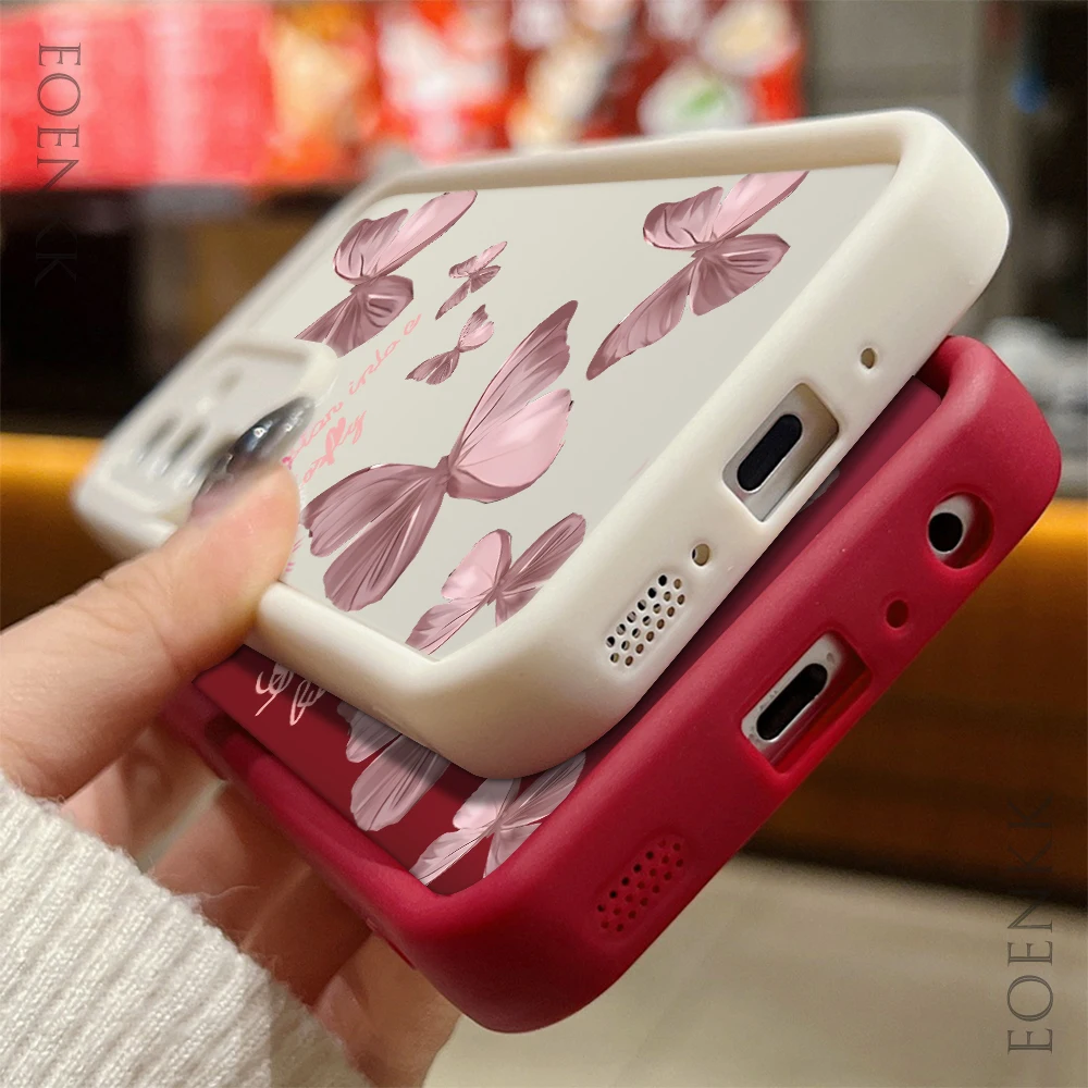 Gold Schmetterling TPU Handyhülle für Samsung Galaxy S25 S22 S21 S23 FE S20 S24 Ultra FE A35 A15 A25 A55 Note 20 Plus 5G Soft Cover – Detail 4