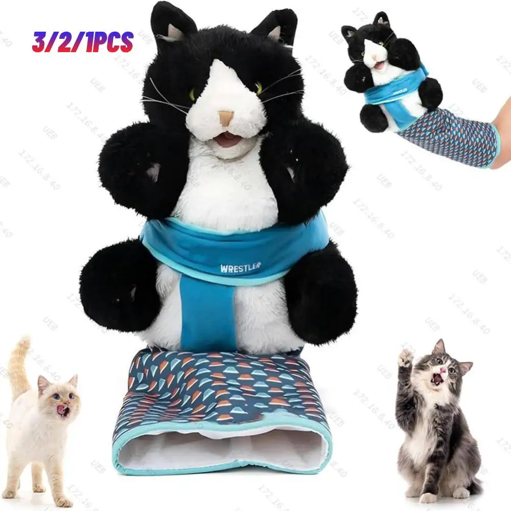 

Интерактивная кукольная игрушка-борец для кошек, ручная кукла для борьбы с кошками, защитный рукав для предплечья с прочной подкладкой, игрушка для борьбы с кошачьей рукой