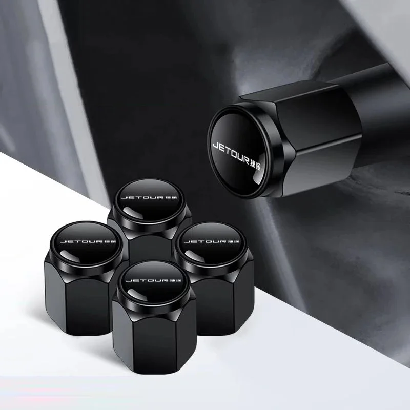 

4Pcs Premium Metal Car Tire Valve Caps for Chery S5 O5 E5 C5 PRO PHEV Tiggo 5 8 7 Arrizo Jetour X70 Auto Exterior Accessories