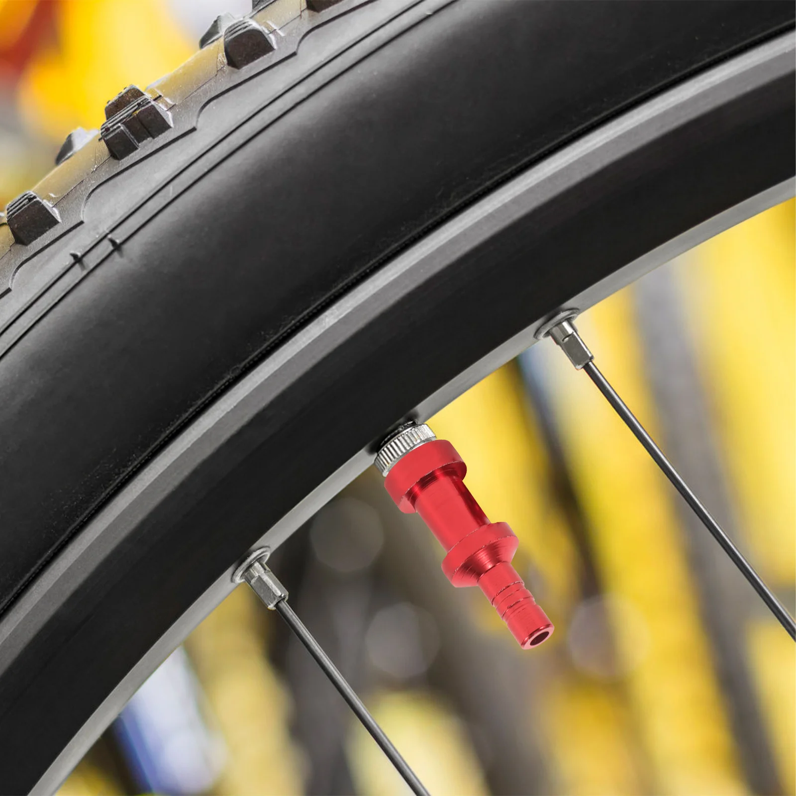 

2 pcs Aluminum Bike Valve Stems Tubeless Tire Valves Replacement For French Pump Nozzle Adapter Cycling Repair Tool Metal Air