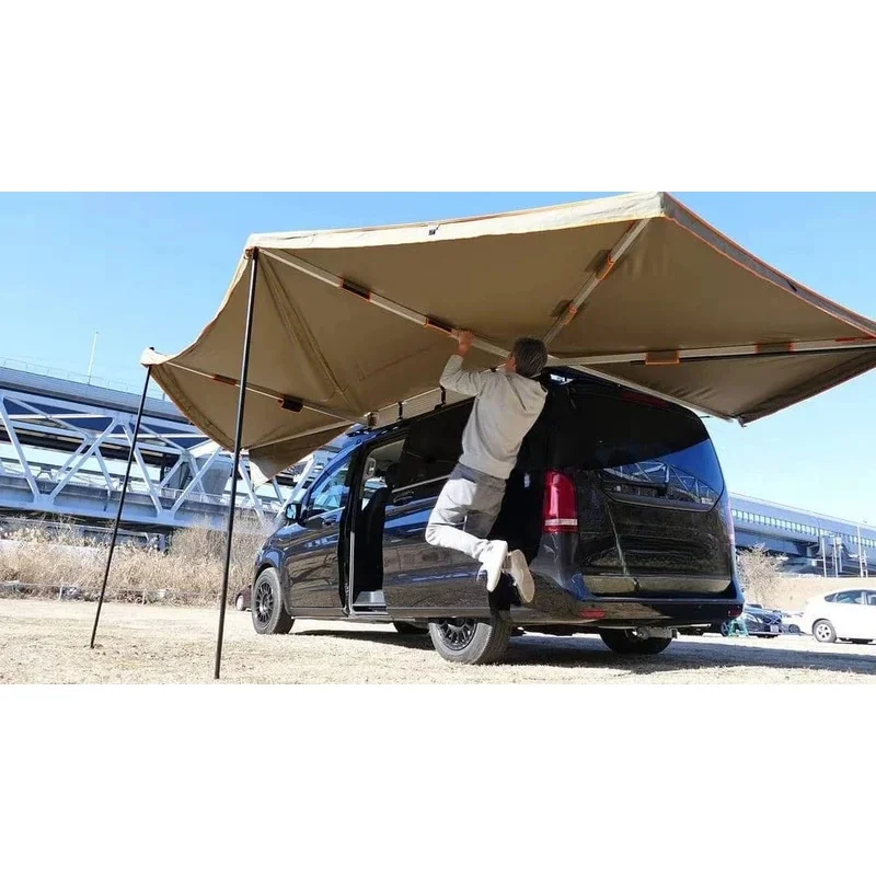 

High Quality HoYa 2023 New Style Portable Car Side 270 Degree 4x4 Awning Free Standing Automatic Tent UV Sun Protection for Camp