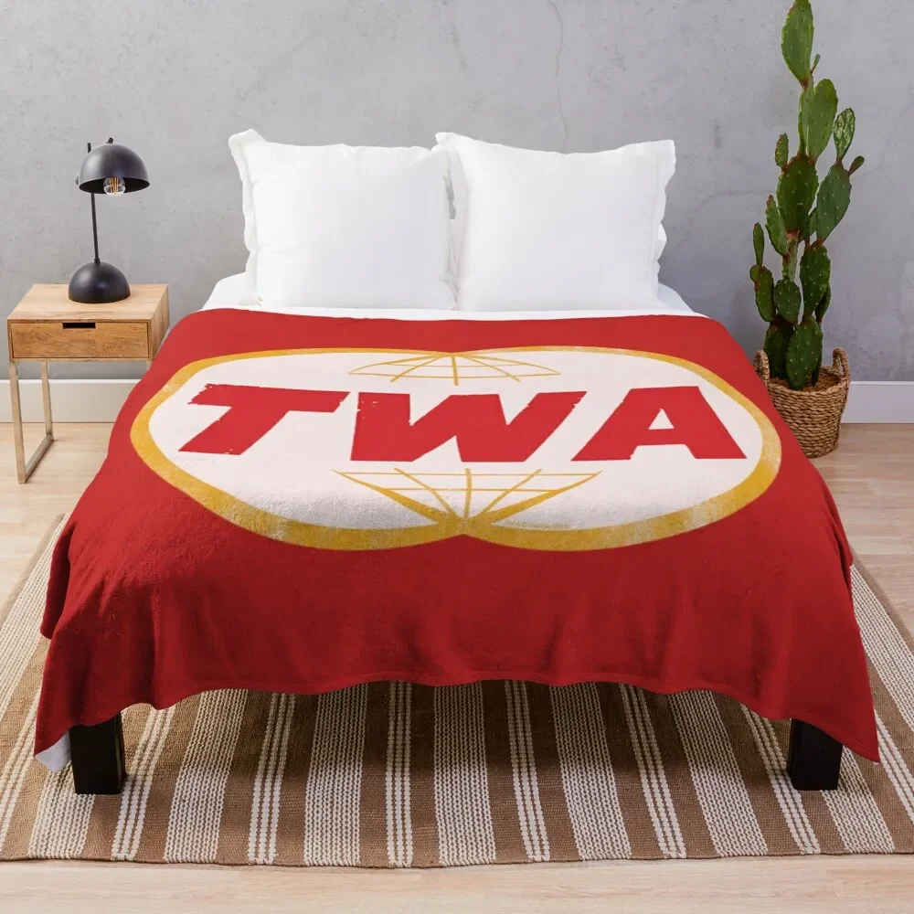 

TWA Airlines Throw Blanket Soft Warm Blanket Gift for Men Women Adults