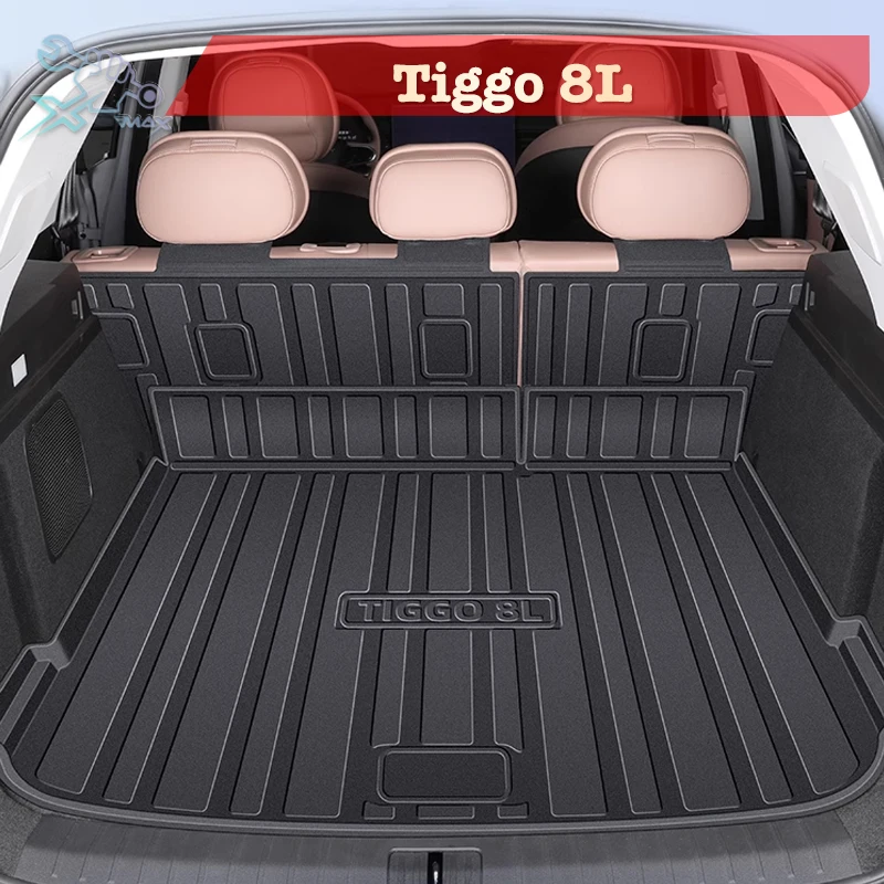 

For Chery Tiggo 8L 2024 5 Seat Car TPE Custom Fit Car Trunk Mat All Season Black Cargo Mat 3D Shaped Laser Measured Trunk Liners