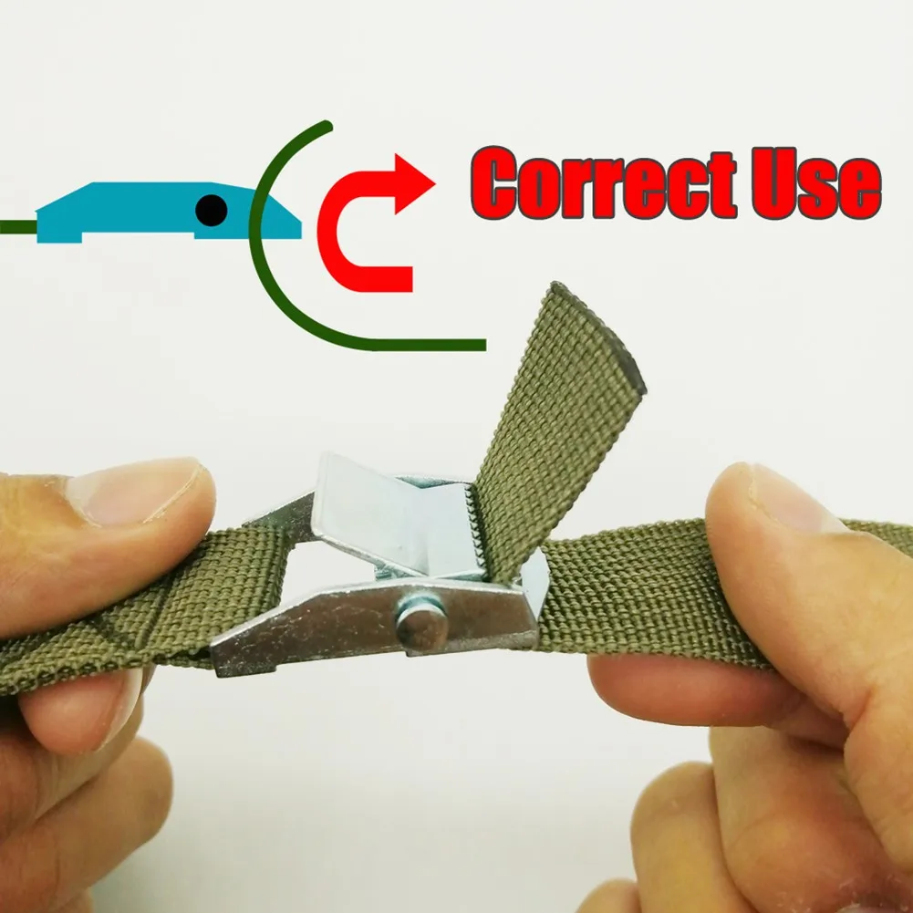 1 Pc 25mmx1M Cargo Strap With Buckle Tie Down Belt For Motorcycle Car Metal Tow Rope Strong Ratchet Fixing Belt For Luggage Bag