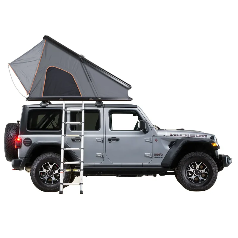 

New Arrival Triangle Clamshell Car Tent Rooftop SUV PICKUP MPV Roof Mounted Hard Shell 2 Persons Tent Outdoor