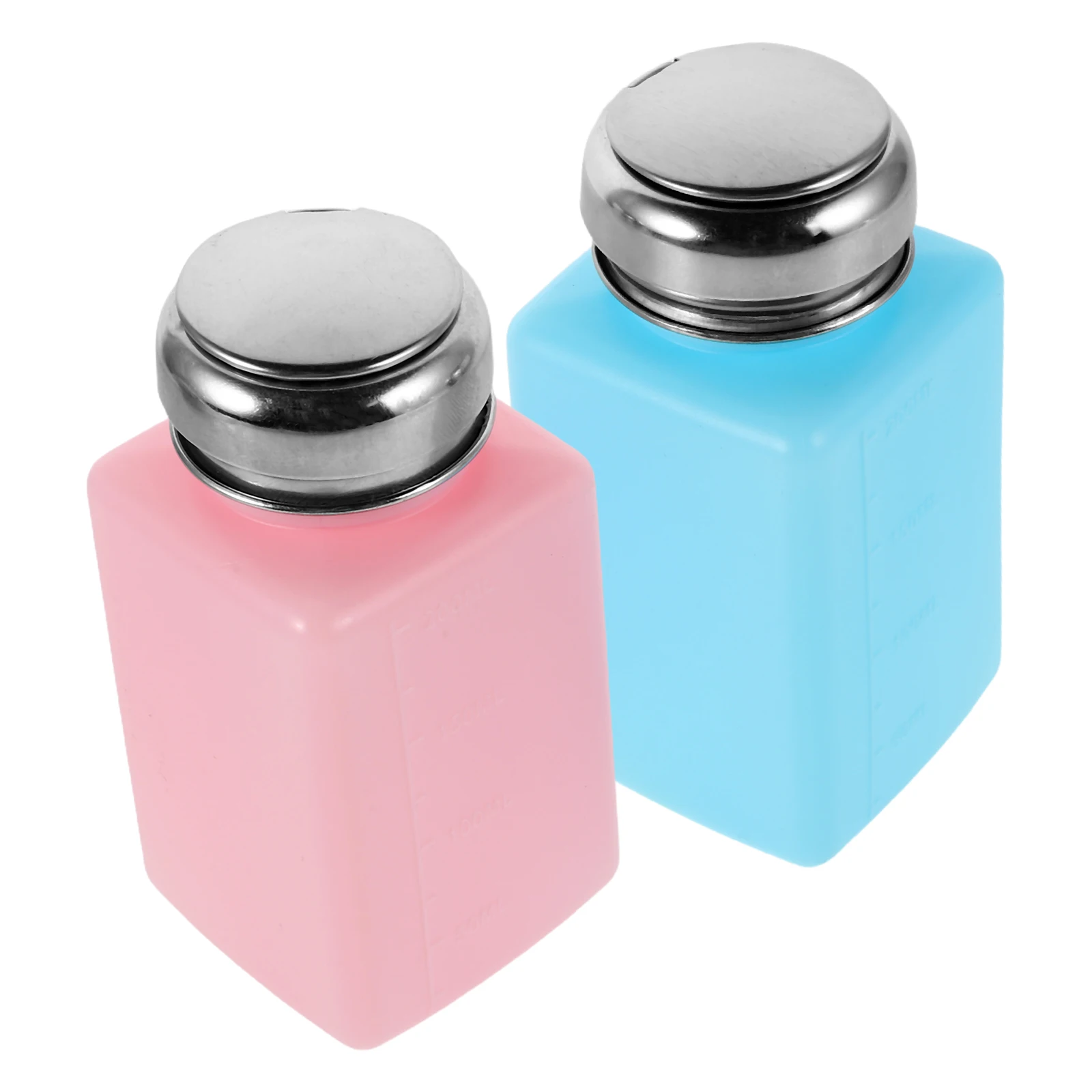 

2pcs Press Down Alcohol Dispenser Bottle Anti Static Refillable Solvent Container Empty Pump For Industrial Cleaning 200Ml Lab
