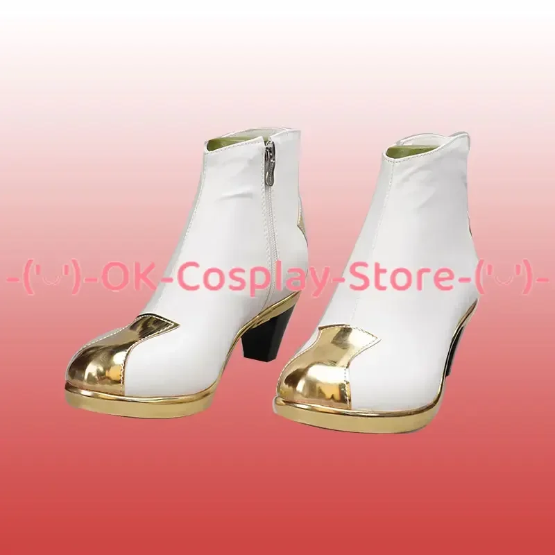 [حسب الطلب] أحذية Genshin Impact Amber التأثيرية أزياء لعب الأدوار الدعامة للهالوين كرنفال عطلة حفلة بولي PU الأحذية الجلدية