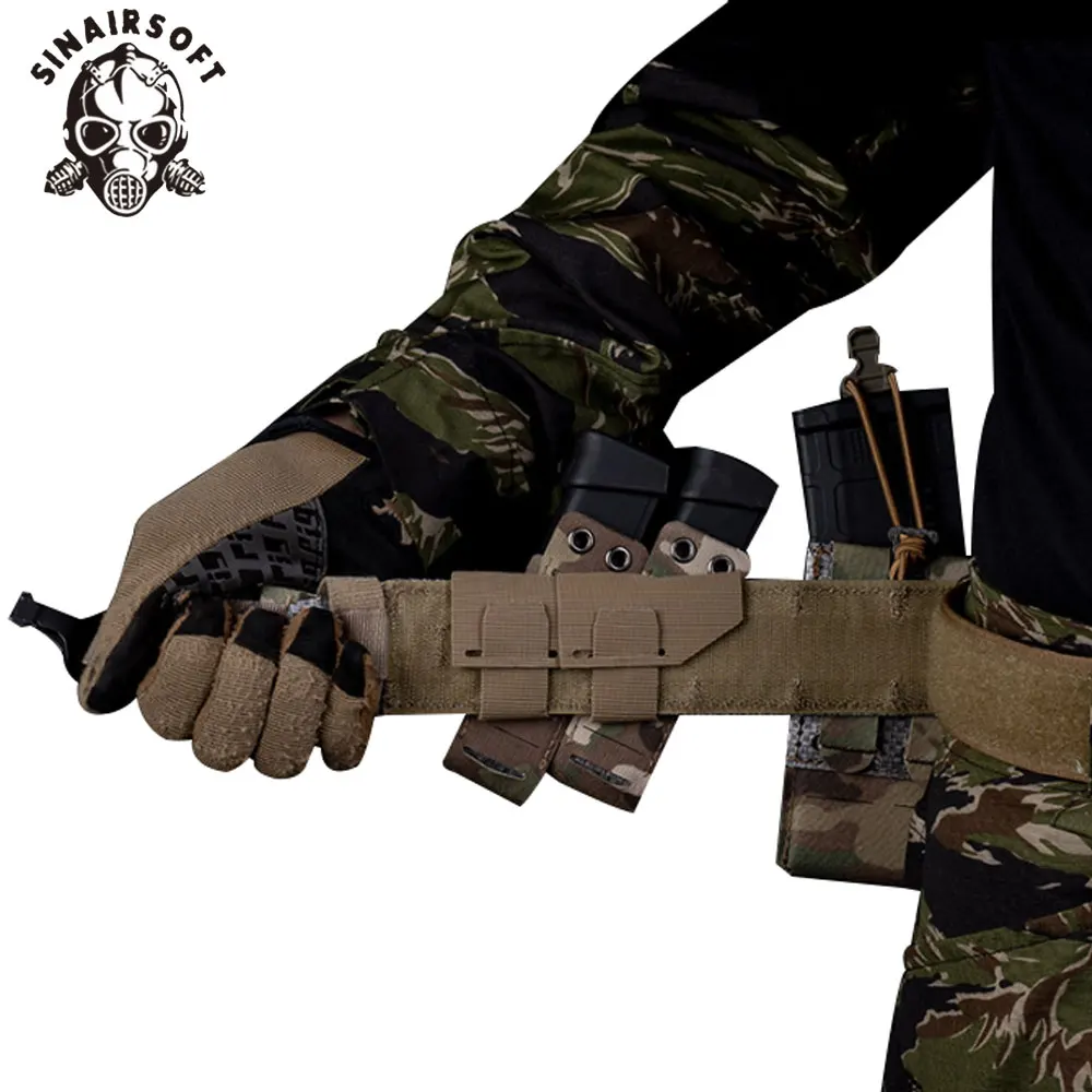 สายรัดแม็กกาซีน SINAIRSOFT แบบ MOLLE ซ้าย-ขวา พร้อมตัวล็อคแบบแม่เหล็ก สำหรับใส่แม็กกาซีน ใช้กับเข็มขัดแนวทแยง อุปกรณ์เสริมสำหรับการล่าสัตว์ ชุดป้องกันตัวแบบ Plate Carrier อุปกรณ์ฝึกซ้อม Airsoft