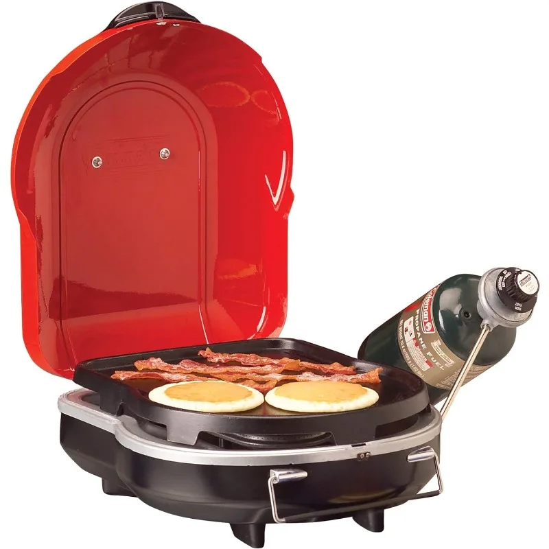 Imagem -02 - Coleman Propano Grill com Botão de Partida Grill Leve e Portátil Queimador de Ferradura Ajustável Fold n go 1