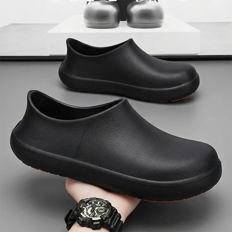 Professionelle rutschfeste Kochschuhe für Herren, ölbeständig, wasserdicht, atmungsaktiv, langlebig, leichte Arbeitssandalen für Restaurants – Detail 4