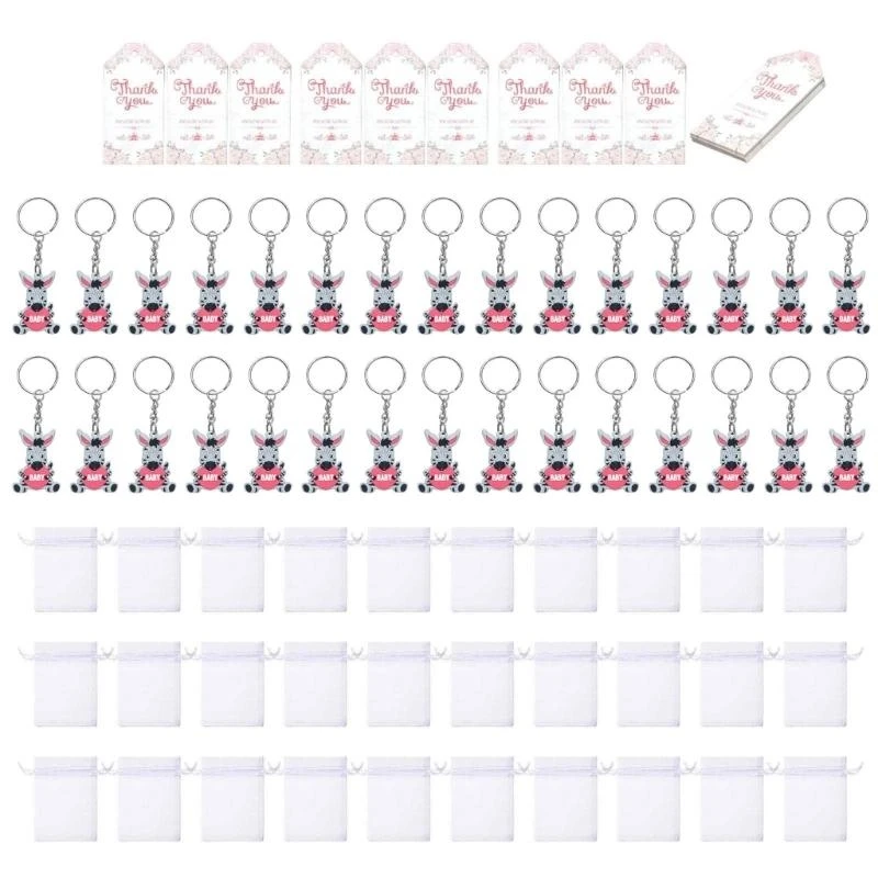 30Piece Fun Animal Keychains Animal Keyrings for Parties Great for Key and Gift Keyring Fashion Individual Accessory