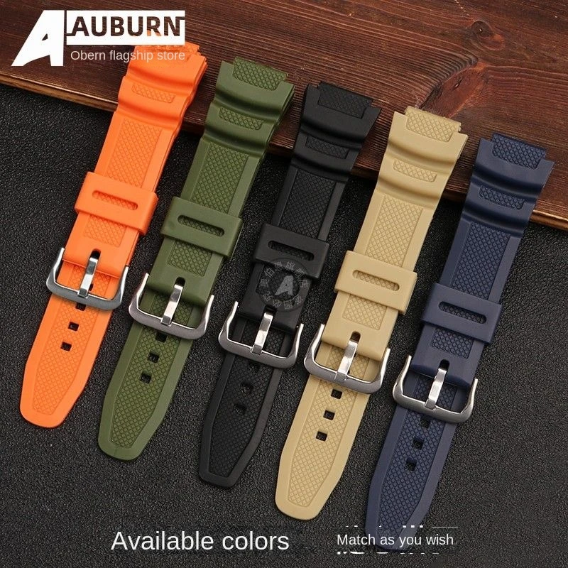 Silicone Rubber Watchband For Casio AE1200 AE-1200 AE-1200Wh 1300Wh 1000W W-216h SGW500 F-108Wh W-219 Sport Bracelet Strap 18mm