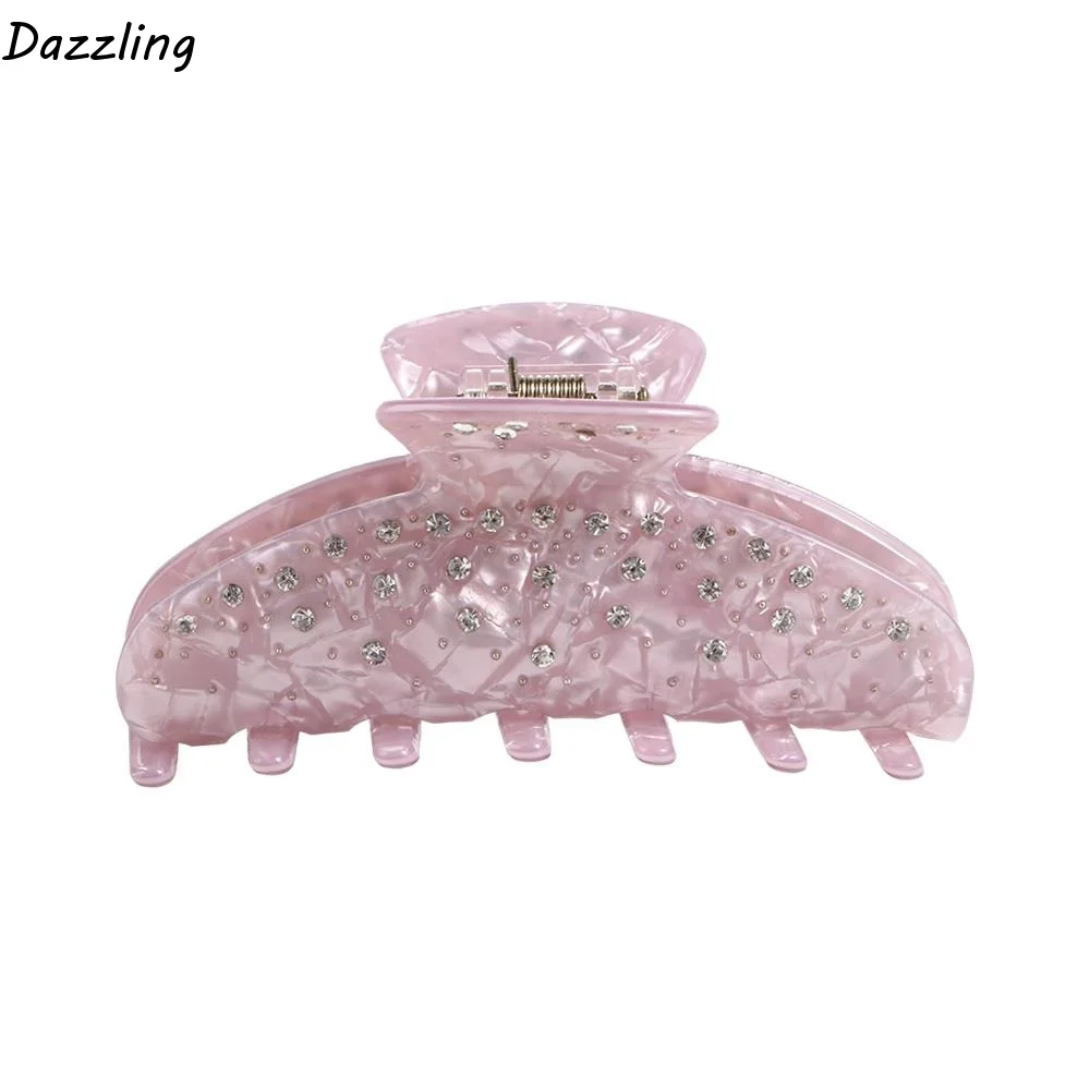 

Cute Diamond Rhinestone Hair Claw Hair Clip Hairpin Acetic Acid Shark Clip Shark Clip Headwear Streetwear