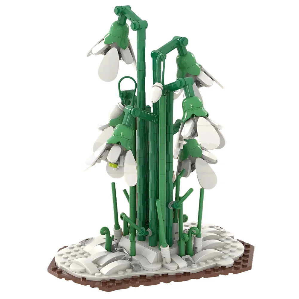 

MOC Snowdrops in the forest Bricks Model Snowdrops in the forest Potted Plant Building Blocks Assemble Toys Kids Birthday Gifts