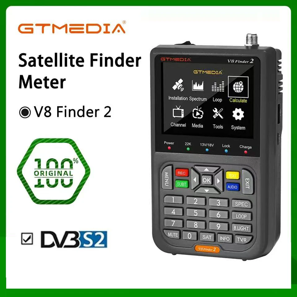 GTMEDIA V8 Finder2 + حقيبة مكتشف الأقمار الصناعية متر DVB-S/S2/S2X 1080P 3.5 بوصة عالية الوضوح TFT LCD شاشة H.264 4000mAh ليثيوم أيون #1
