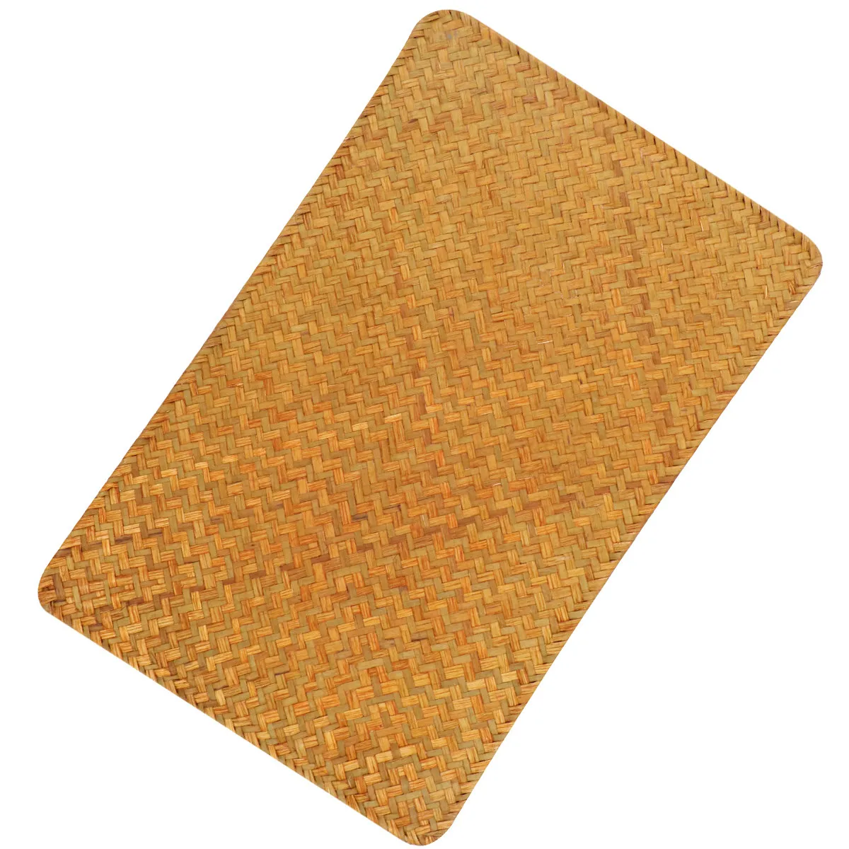 Seaweed Placemats Light Orange Woven Heat-Resistant Scratch-Proof Kitchen Table Mats for Home Decor