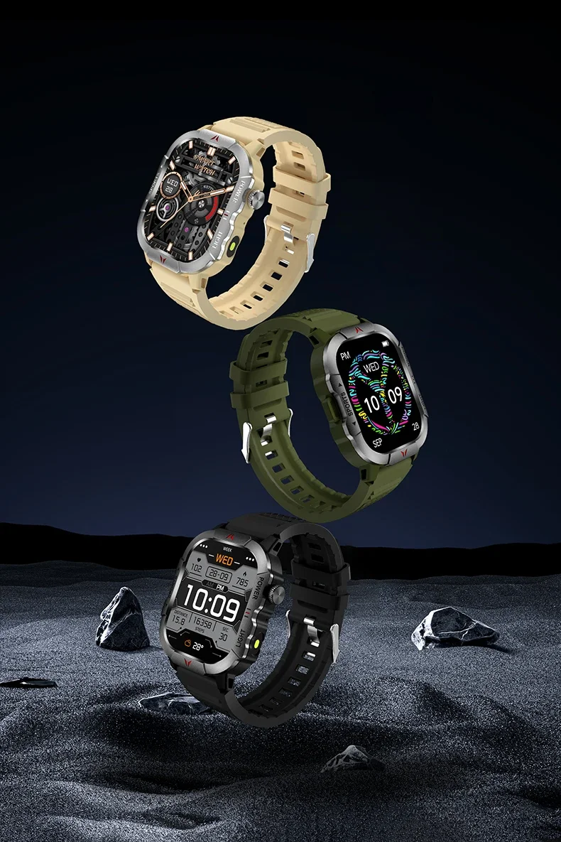 Gaines LED Light Smart Watch Men X31 Large Screen BT Call Outdoor Flashlight Health Montoring Sport Fitness Tracker Smartwatch