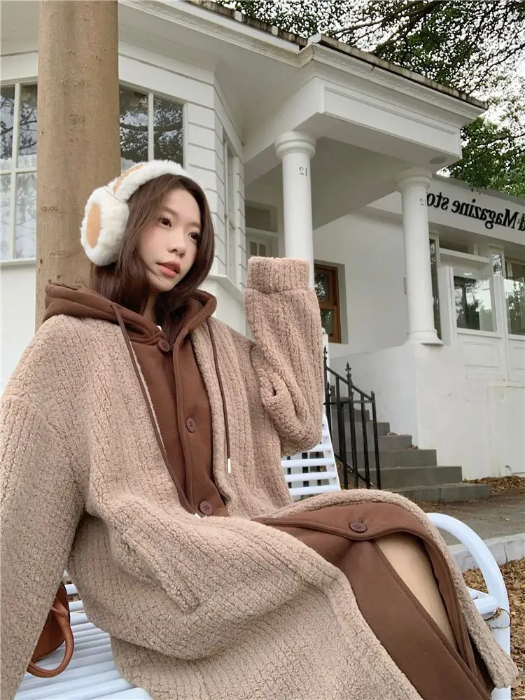 

Шерстяные пальто средней длины, женское пальто, двубортное осеннее синельное пальто с регулируемым зубчатым воротником, парижский стиль, студенческий художественный OL