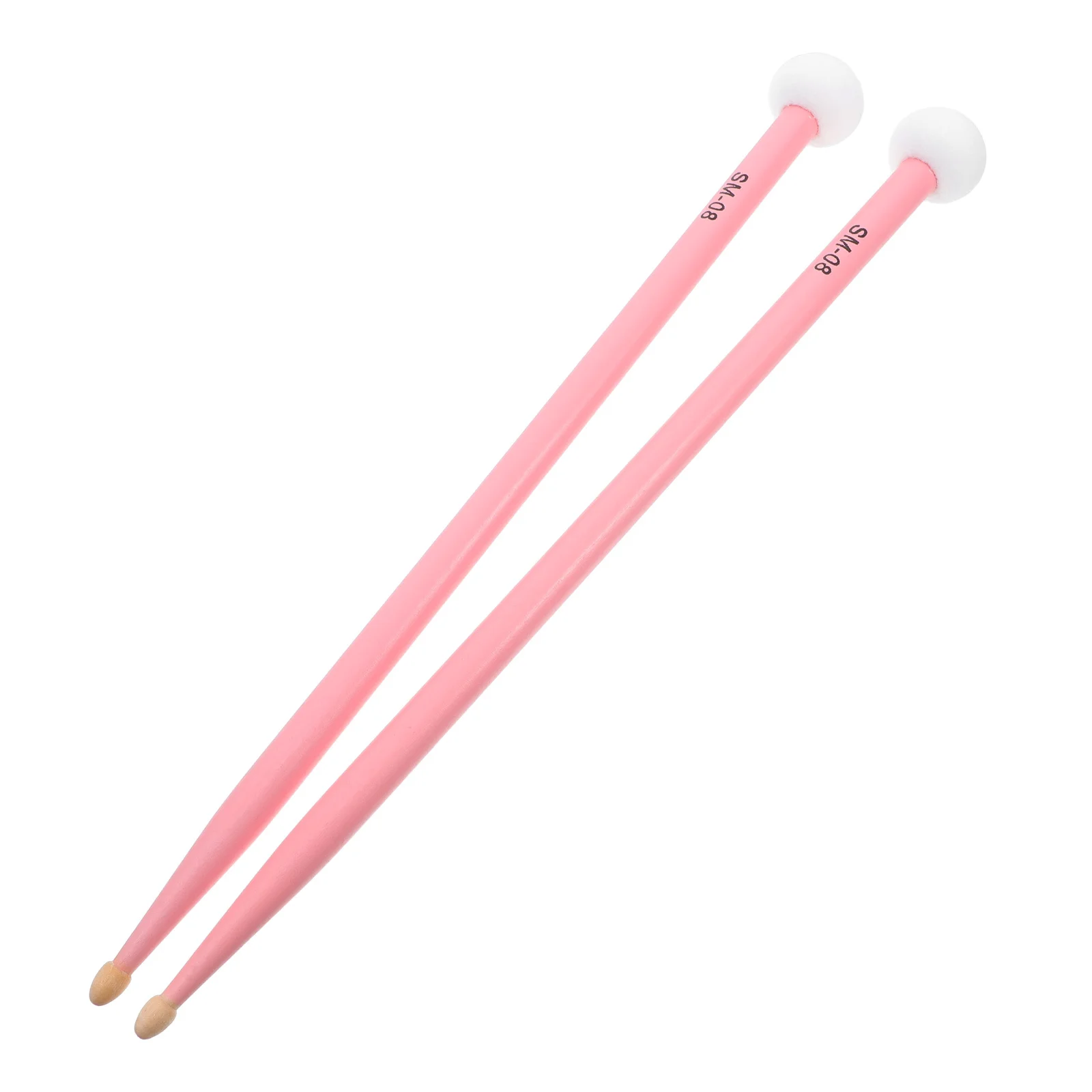 1 Pasang Stik Drum Maple Dual-Head Felt Mallets untuk Timpani Drum Set Instrumen Perkusi Kepala Lembut Aksesoris Drumming