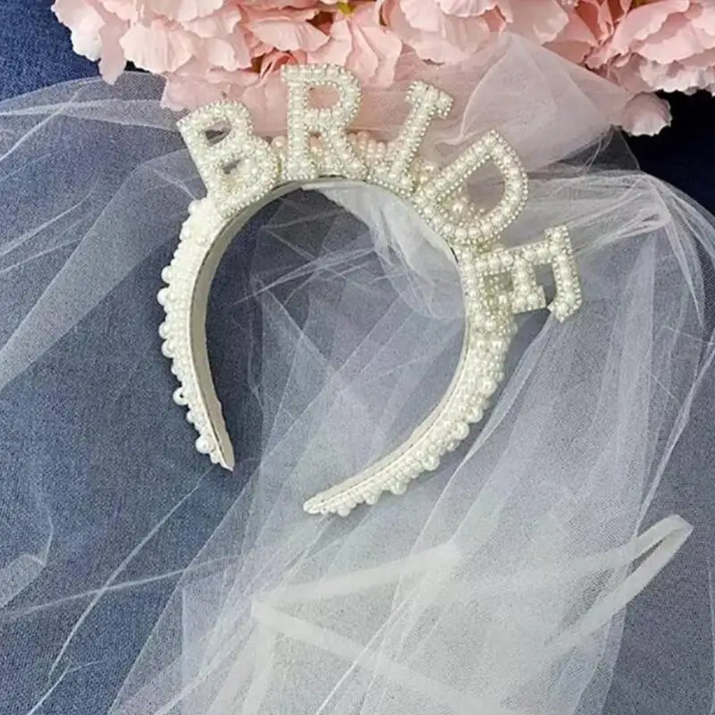 39BD Vollperlen-Stirnband, Brautschleier, Vintage-Haarband, wunderschönes Barock-Haarband – Detail 5