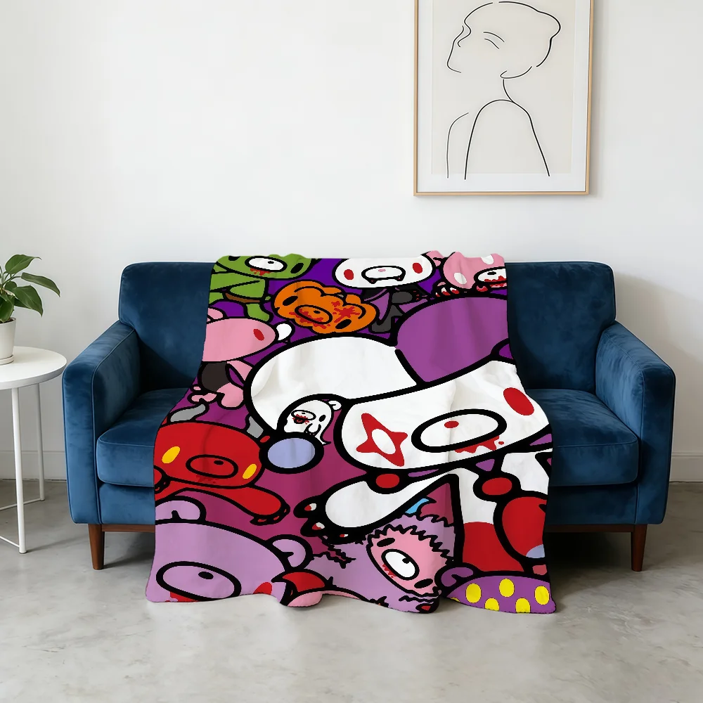 Cartoon G-Gloomy-ES B-Bear Blanket Flannel Warm Soft Throw Blanket For Room Sofa Childish Birthday Gifts