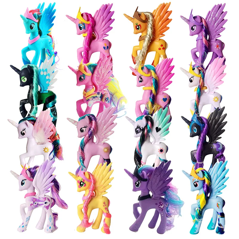 14 Cm Original My Little Pony Action Figure Model Cartoon Anime Doll Cake Decoration Girls Collecting Classic Toys Kids Gifts