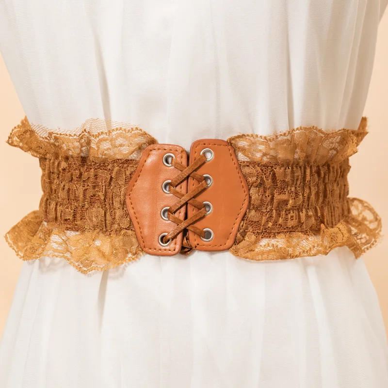 Women's Belt Dress Coat Decoration Waist Accessories Lace Design Good Elastic Fashionable Simplicity Versatile Female's Belt