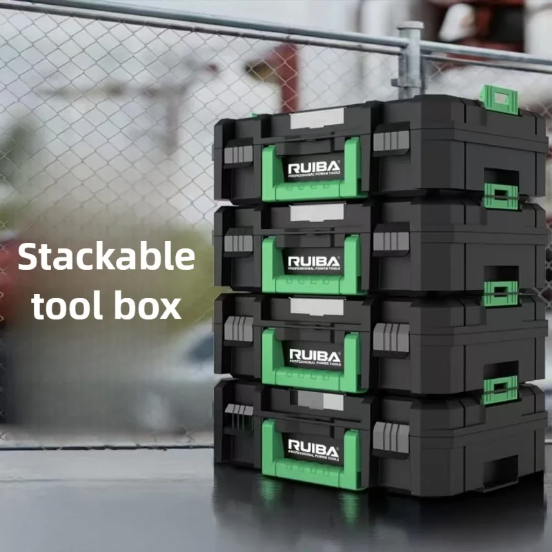 Stacked Toolbox Thickened Hardware Storage Case Durable Large Space Multi-function Combination Box Portable Car Tools Organizer