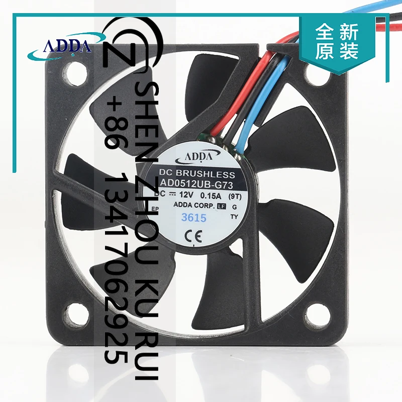 

New original ADDA 5010 50X50X10MM 5CM 5V 24V 48V DC12V 0.15A AC EC 3-wire ball bearing large air volume AD0512UB-G73 cooling fan