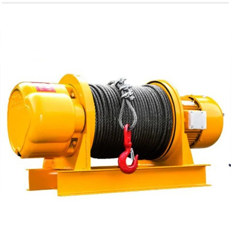 Electric winch 220v mini wire rope hoist 1p 500kg electric cable pulling winch machine