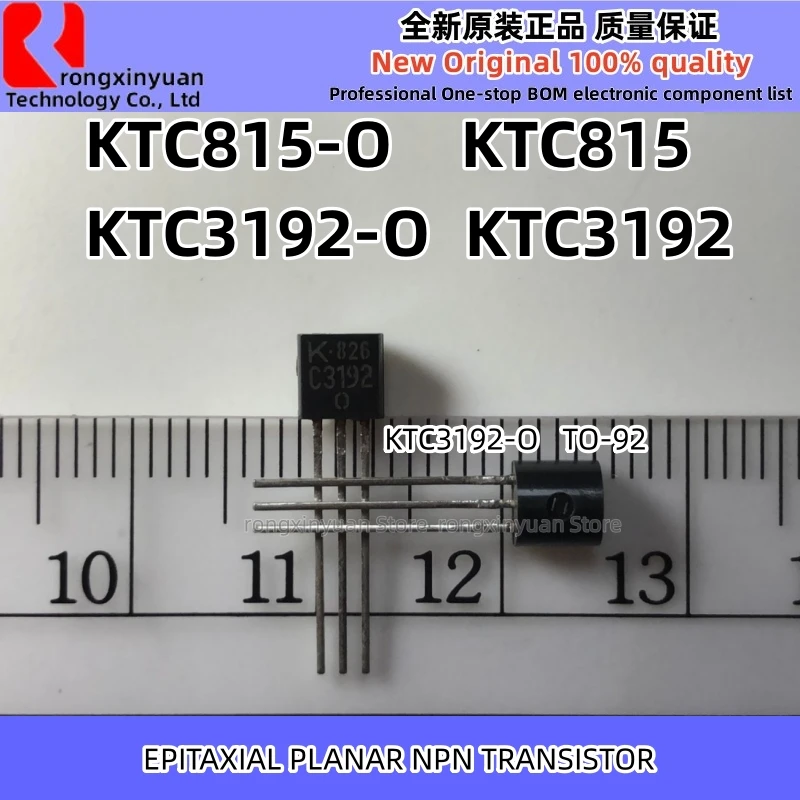 

50Pcs KTC815-O KTC815 KTC815O C815 C815-O 2SC815 KTC3192-O KTC3192 KTC3192O C3192 2SC3192 TO-92 Original New 100% quality