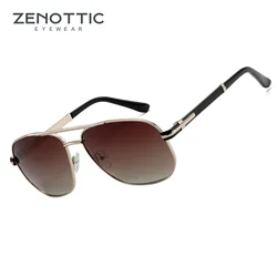 ZENOTTIC Fashion Double Bridge Pilot Sunglasses Men's Polarized Uv400 Lenses Goggles Driving Sunglasses