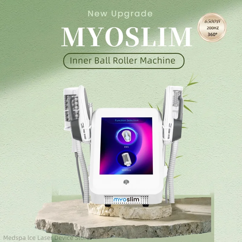 

MYOSLIM 6500W 15Tesla 200H RF Body Shaping Machine Muscle Stimulator Weight Loss Rolling Machine Magnetic Slimming White Diamond