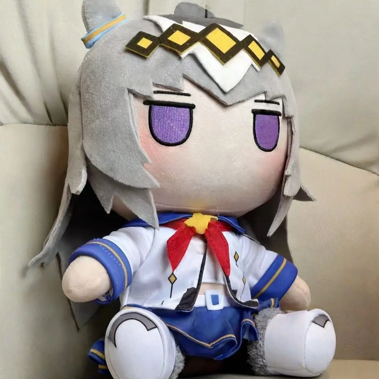 Oguri Cap Umamusume: bonitos atributos Derby muñeca de peluche cuerpo sentado postura figura almohada mascota dibujos animados vestir Plushie 30cm