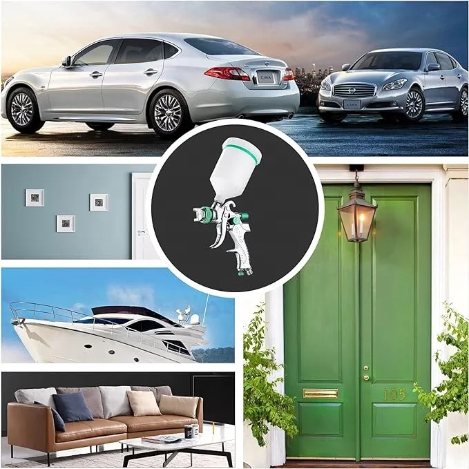 بندقية رذاذ عدة 600 مللي 1.4 مللي متر 1.7 مللي متر 2.0 مللي متر البخاخة عدة الصلب فوهة الجاذبية الهوائية الطلاء بندقية رش مجموعات أدوات إصلاح السيارات #6