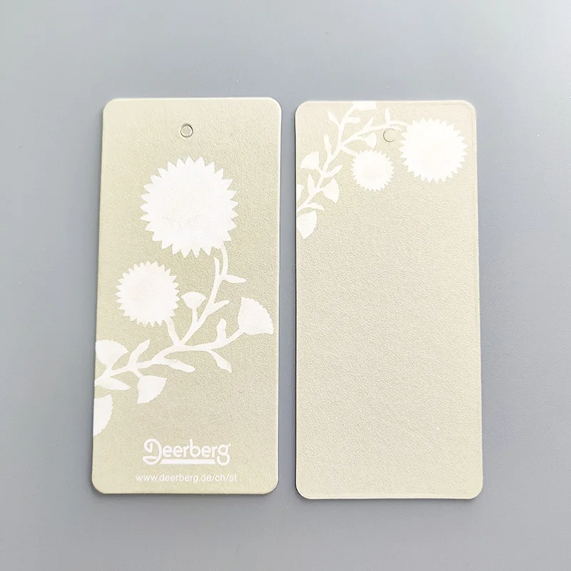 Custom Swing Tag Full Printing Branded logo Hang Tag for Clothing Garment Rectangle Swing Ticket Special Card Textured Paper Eco