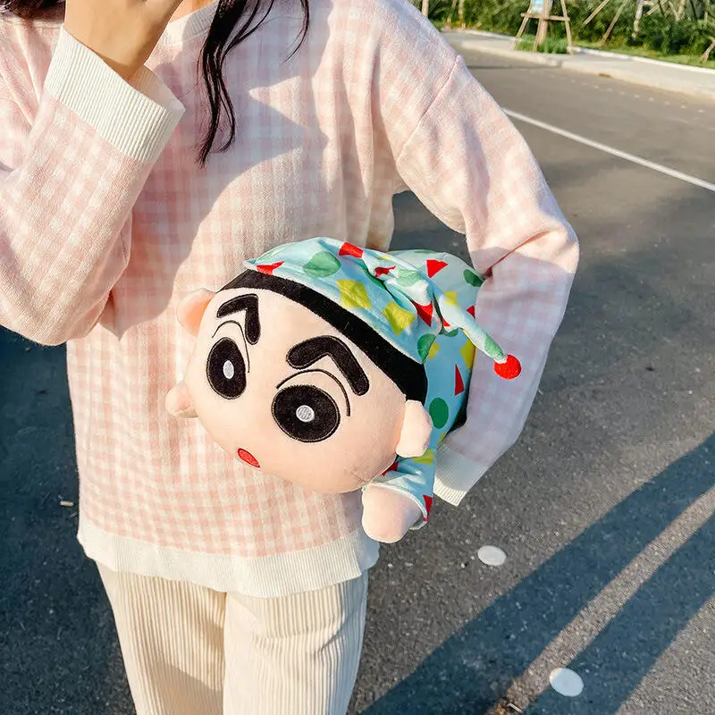 Kawaii Crayon Shinchan Plush Doll Tissue Box Cover Soft Fluffy Anime Figure Household Desktop Storage Home Decor Accessory