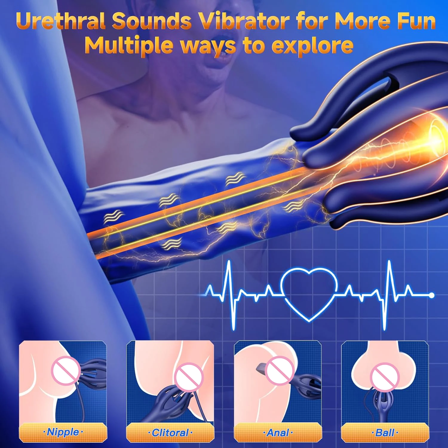 vibrating panty prank Electric Shock Penis Plug Urethral Dilators main image 0