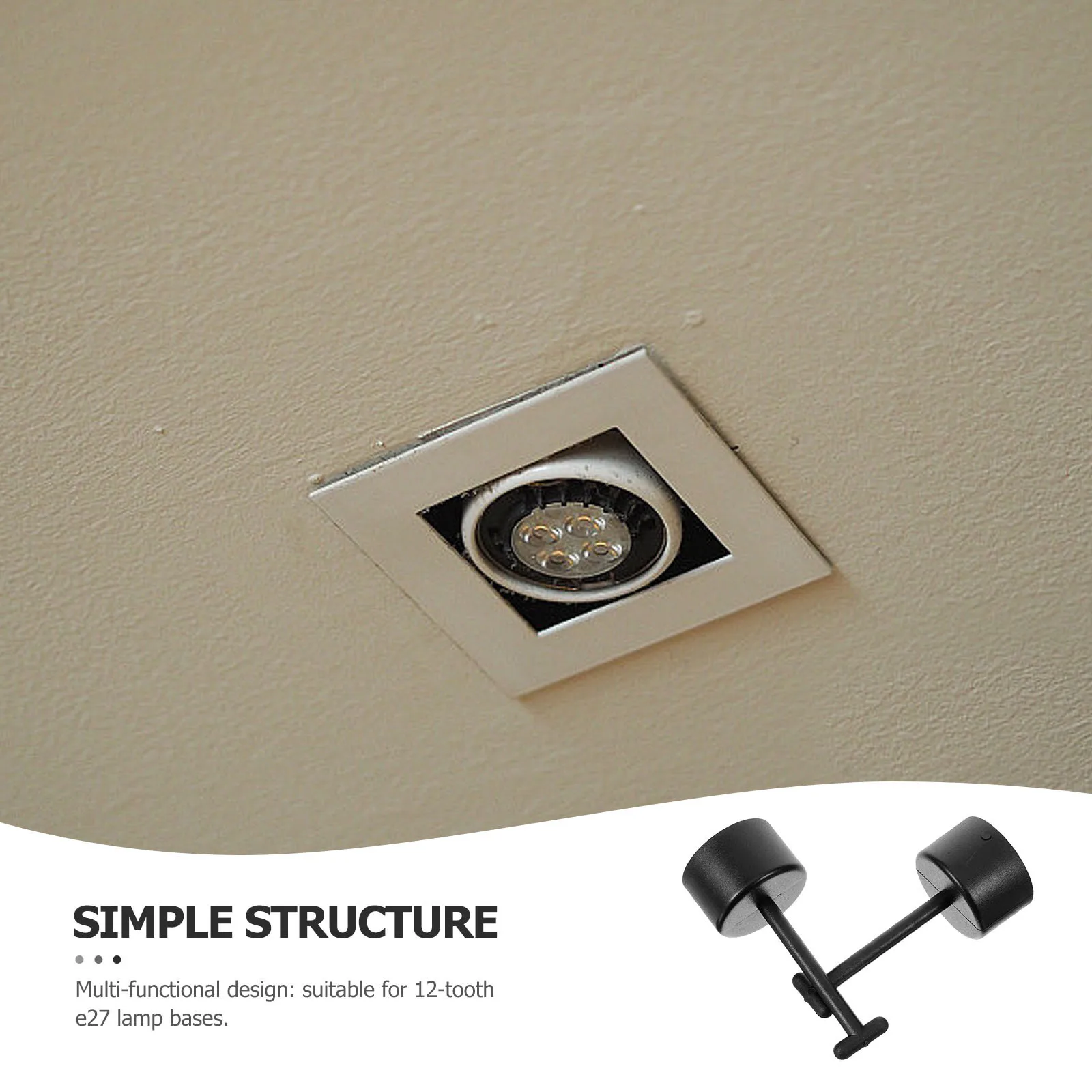 

10Pcs E27 Light Socket Shade Ring Removal Tool Sturdy Lamp Shade Collar Ring Remover for Threaded Base Replacement Fixture