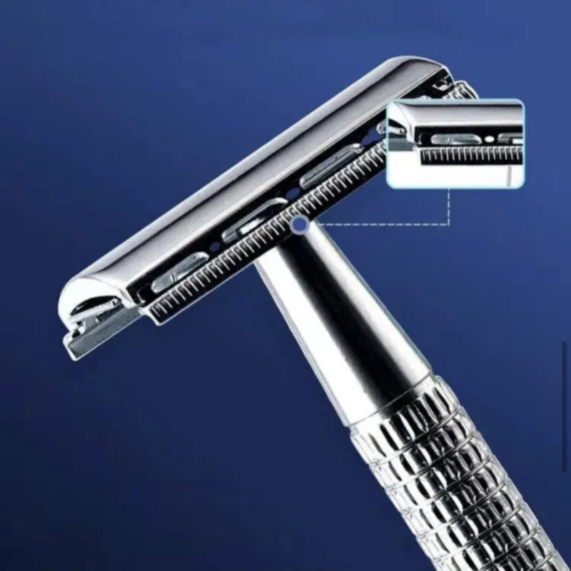 Classic Razor Handle Razor Holder Men 'S Shaving Face Razor Blades Shaving Machin Safety Stainless Steel For Men Barber Straight