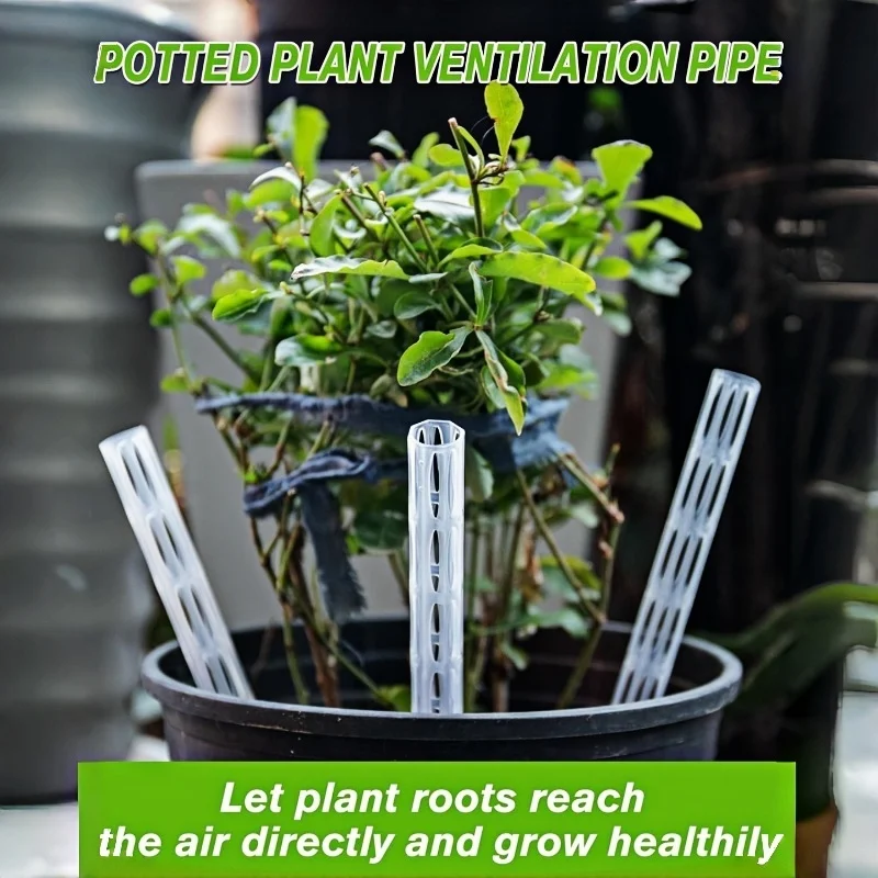 10pcs Porous Ventilation Pipe for Flowerpot Soil, Loose Soil, Fertilization, Watering and Drainage Ventilation Pipe for Flowers.